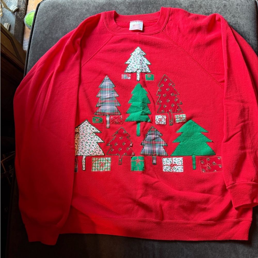 Hanes Sport Red Ugly Christmas Sweater Sweatshirt